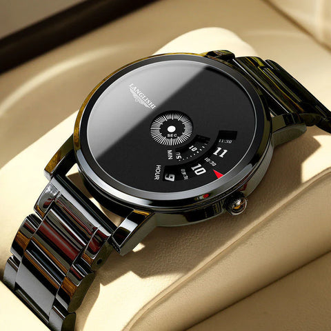 Ultra-Thin Men’s Quartz Watch with Large Dial