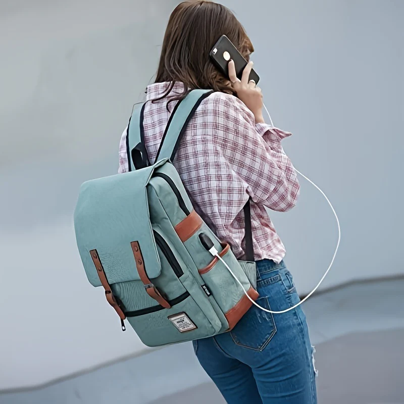 Vintage-Style Laptop Backpack