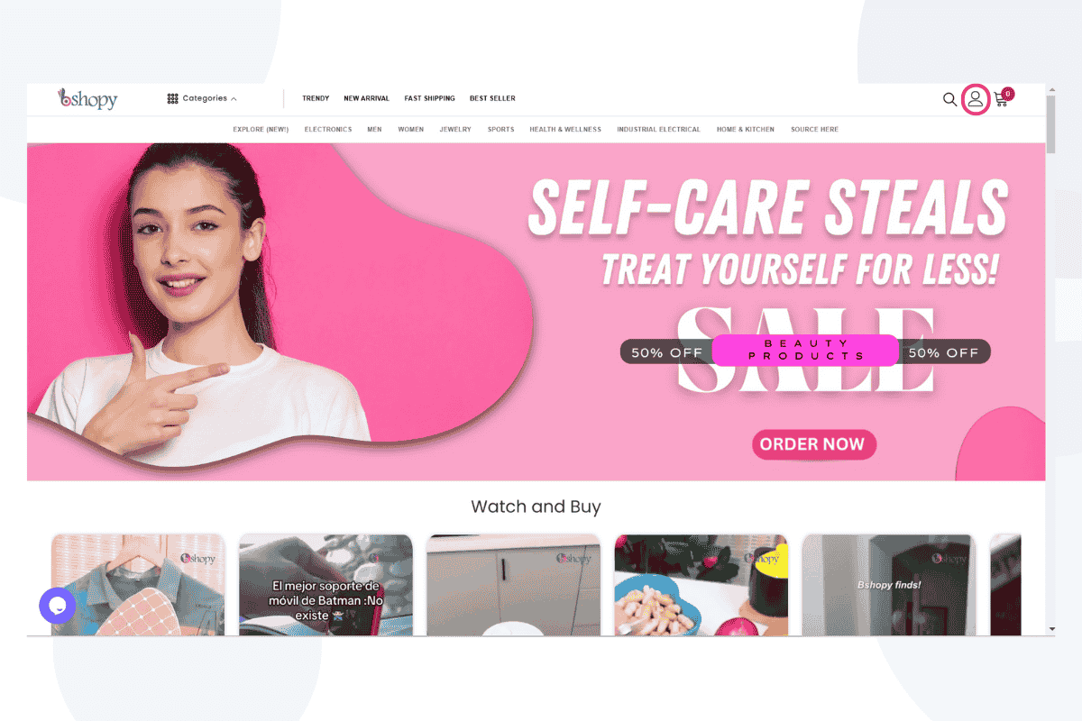 Creating an Account on Bshopy